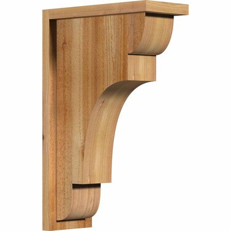 Ekena Millwork New Brighton Rough Sawn Corbel w/Backplate, Western Red Cedar, 6"W x 14"D x 22"H COR06X14X22NEB01RWR